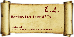 Borkovits Lucián névjegykártya